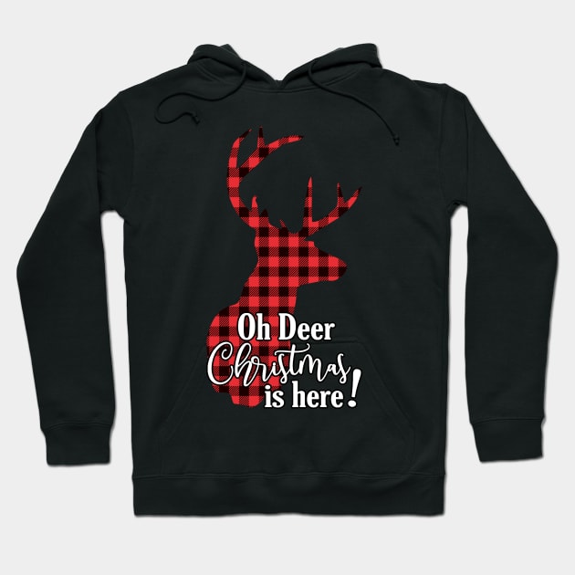 Oh Deer Christmas Is Here Hoodie by TLSDesigns